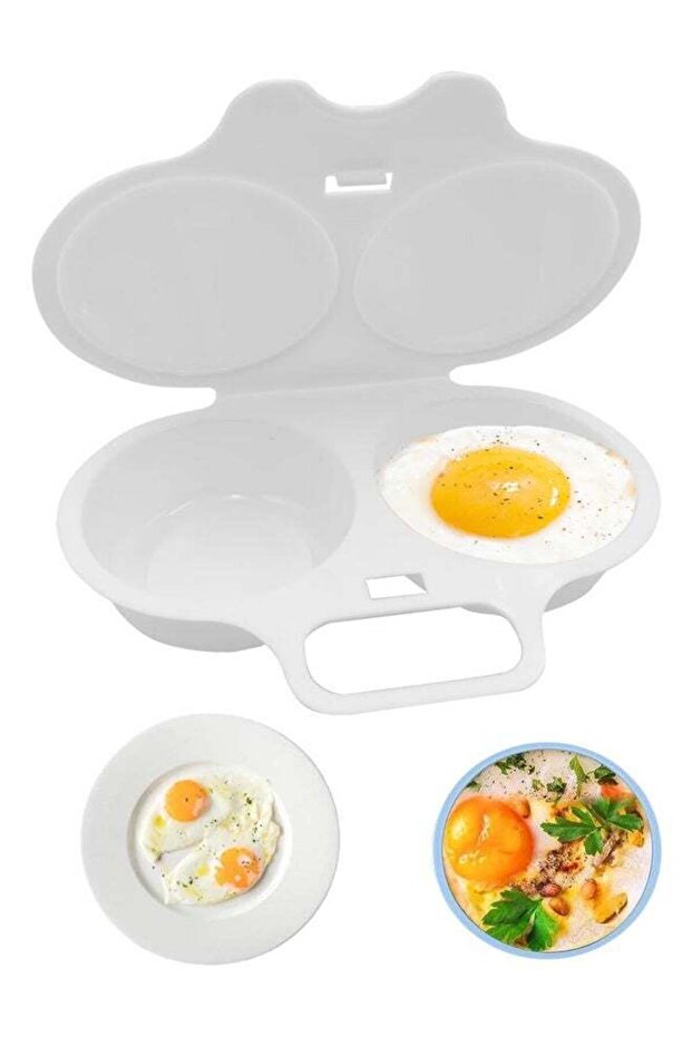 Microwave Egg Poacher, Plastic Egg Poacher Microwave White Poached Egg Maker, Microwave Eggs Capaci