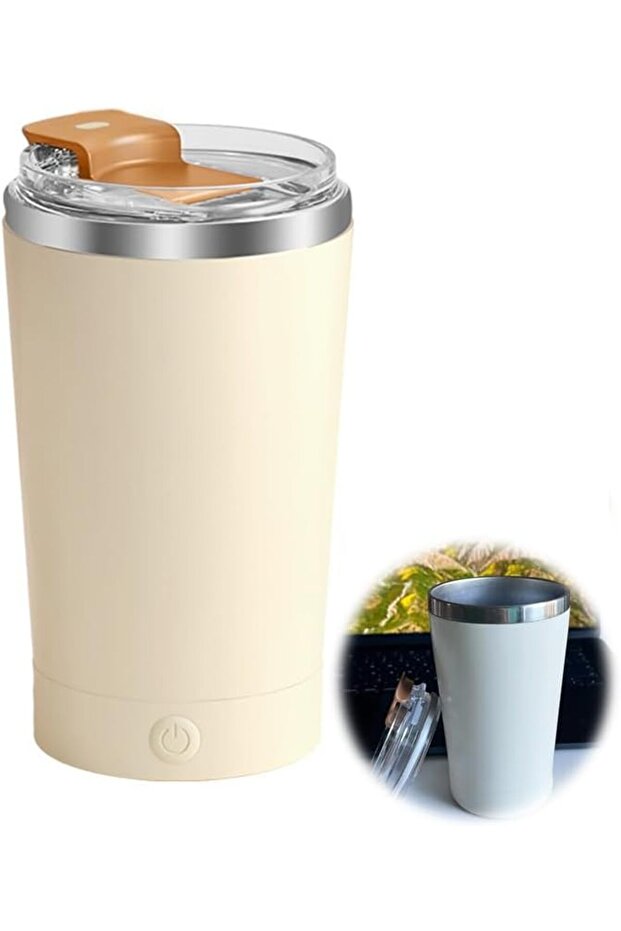 Self Stirring Mug, Electric High Speed Mixing Cup Self Stirring Coffee Stainless Steel Mug with Lid, Cups for Coffee Milk Protein Powder at Home Office Travel