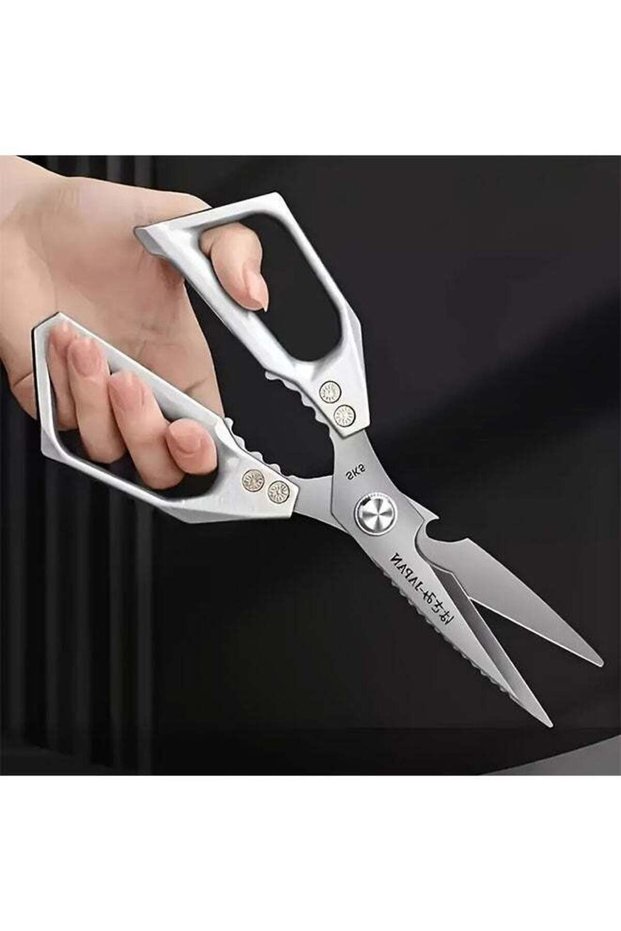 1pc, Stainless Steel Multi-functional Meat Scissors, Kitchen Scissors, Chicken Bone Scissors, Outdoor, Suitable For Family, Restaurants, Meat Shops, Kitchen Supplies, Christmas Gifts