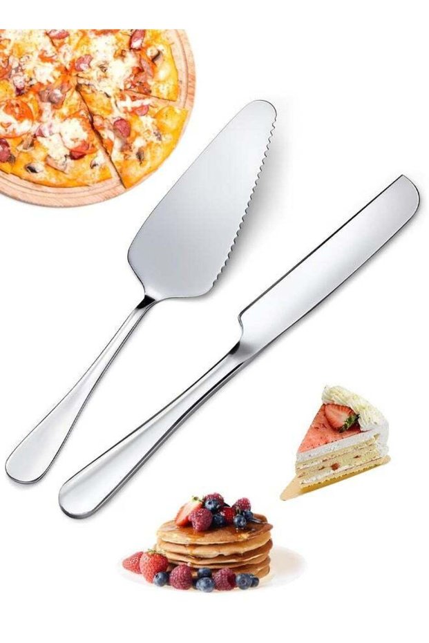 2 PCS Cake Knife and Server Set, Stainless Steel Cutting and Serving Set, Dishwasher Safe Slicer for Wedding Party