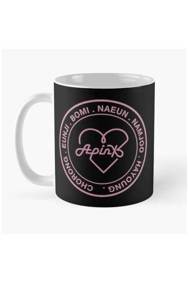 APINK KPOP 11oz Ceramic Coffee Mug : Park Cho-rong, Yoon Bo-mi, Jeong Eun-ji, Kim Nam-joo, Oh Ha-young for Fandom PINK PANDA Merch