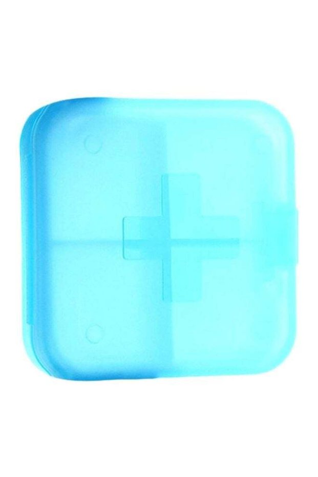 Plastic Pill Organizer Set Blue/White