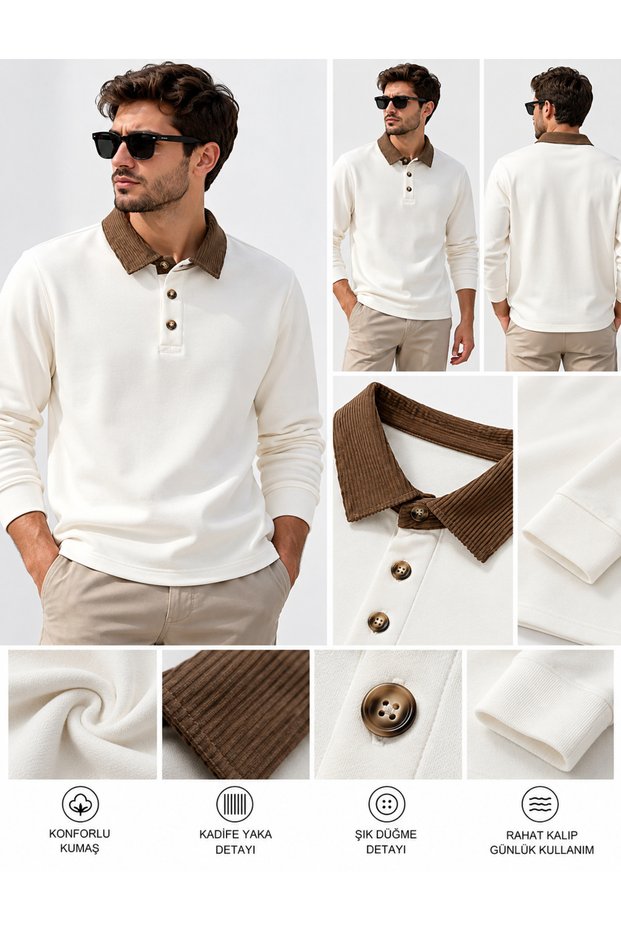Polo Yaka Sweatshirt