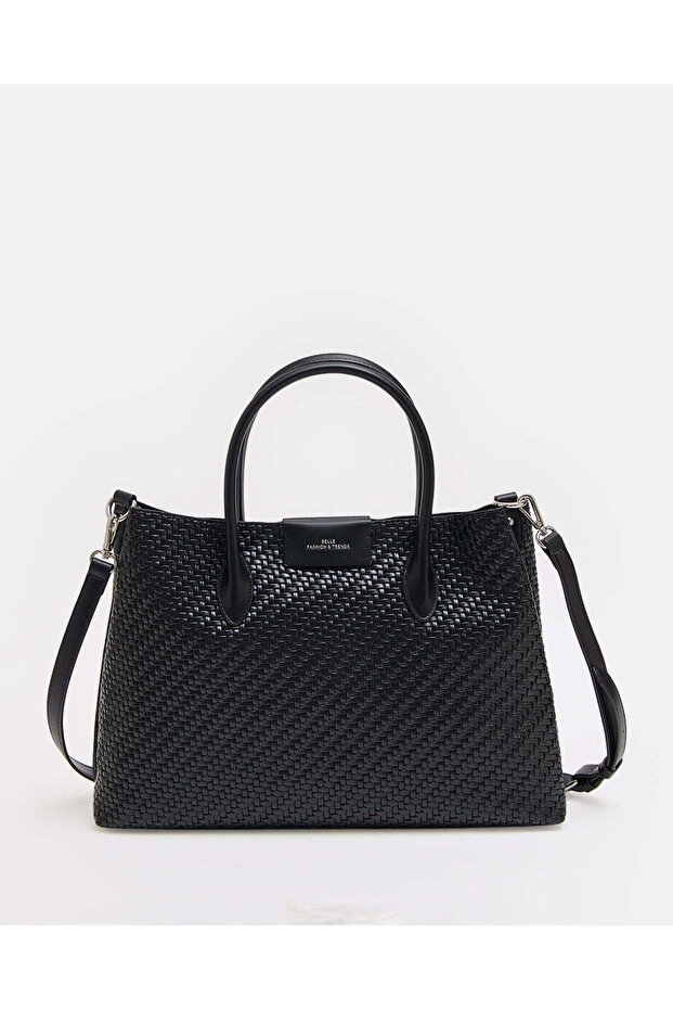 Women Black Embellished Shoulder Bag