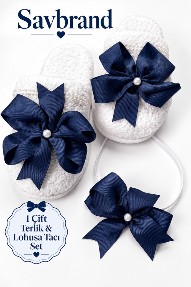 Maternity Slippers and Crown with Bow