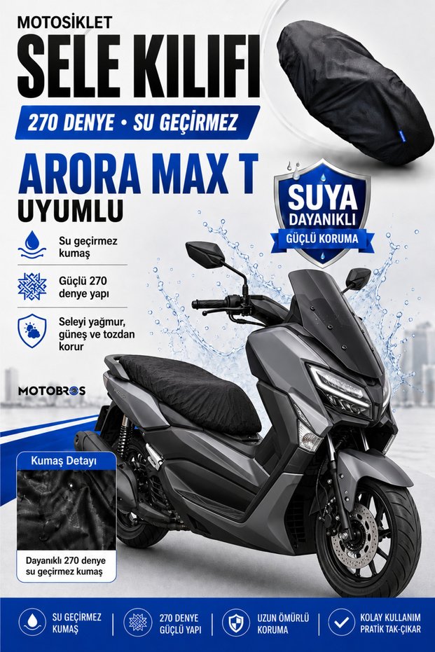 Motorcycle Saddle Cover Arora Max t Compatible Waterproof Scooter Motor Seat Protection Cover Seat Cover 270D