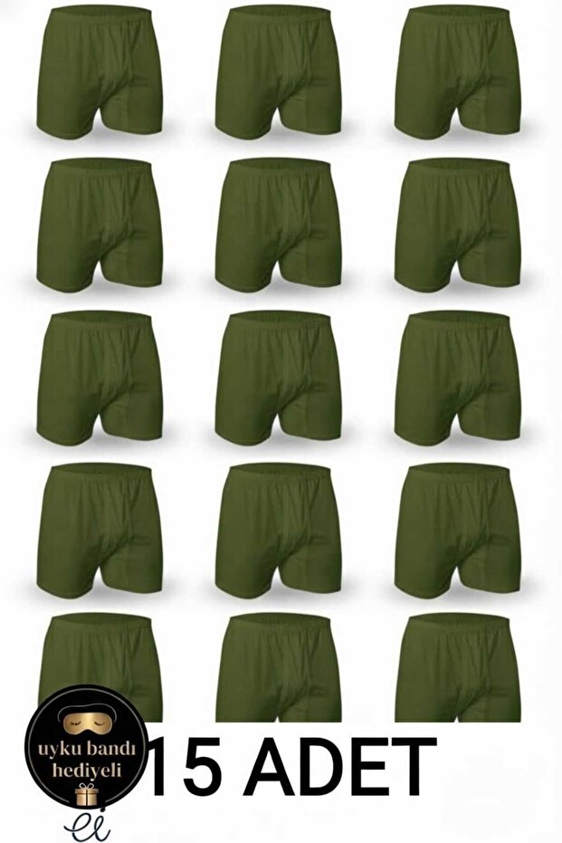 Pack of 15 100% Cotton Comfortable Fit Men's Long Boxer Briefs Set - Custom Made with Sleep Band as a Gift