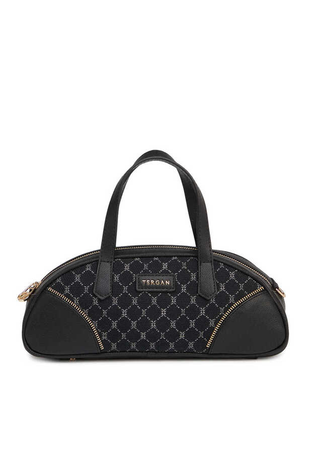 Black Textile Women's Handbag - S26K1Twc0727-R0P