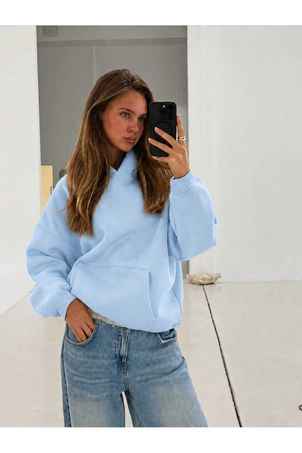 3 Yarn Combed Cotton Hooded Sweatshirt Lq5