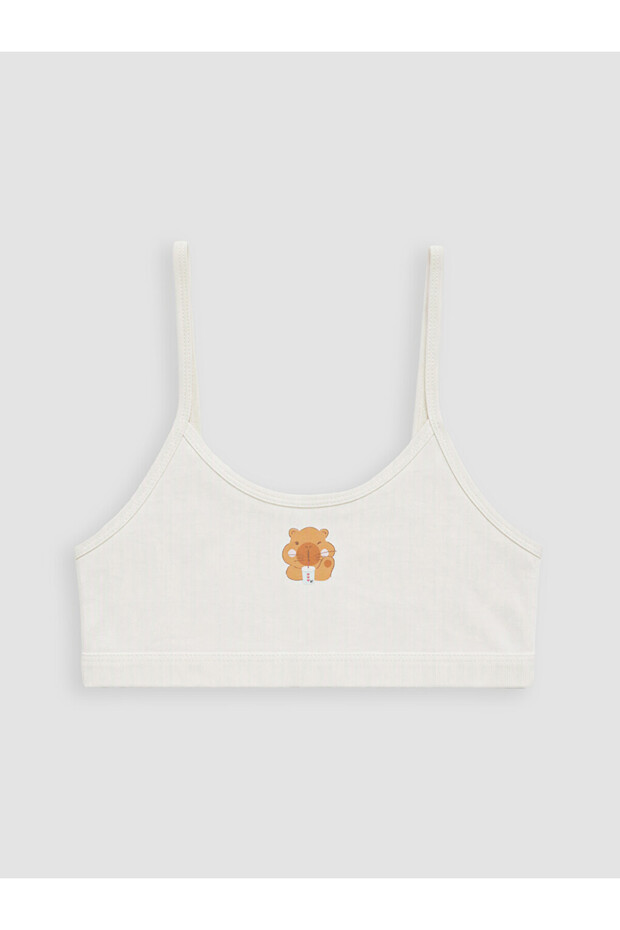 Özmarka New Season Beige Girls' Printed Bustier