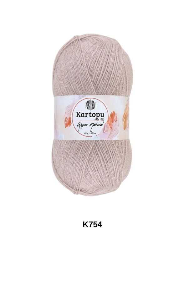 1 Piece Kartopu Angora Natural 100 Grams 550 Yards Natural Shawl Blouse Cardigan Vest Hand Knitting Yarn Color: K754