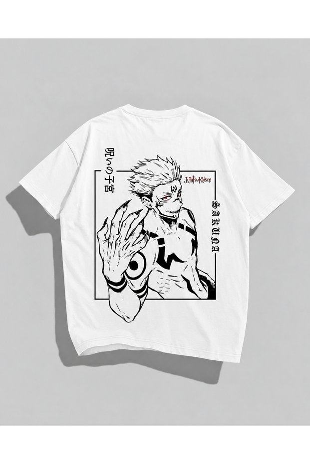 Ryomen Sukuna Oversize T-Shirt – Jujutsu Kaisen Anime Printed Unisex T-Shirt