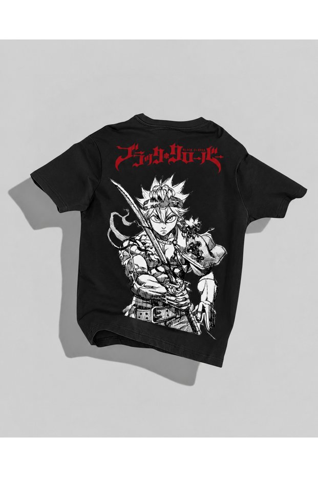Asta Black Clover Anime T-Shirt – Asta Sword Printed Oversize Unisex T-Shirt