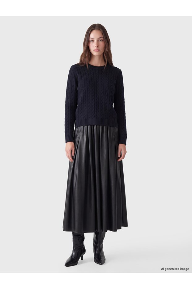 I Beli Corded Flared Skirt from Freezen Store
