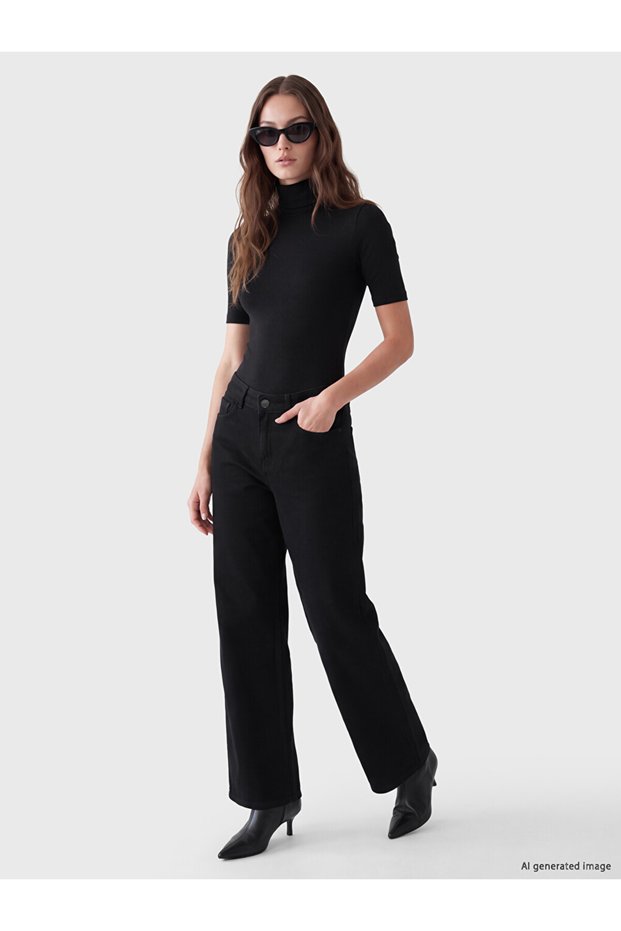 Sparkling Choices from Shining Store Women's Wide Leg Jean Pants