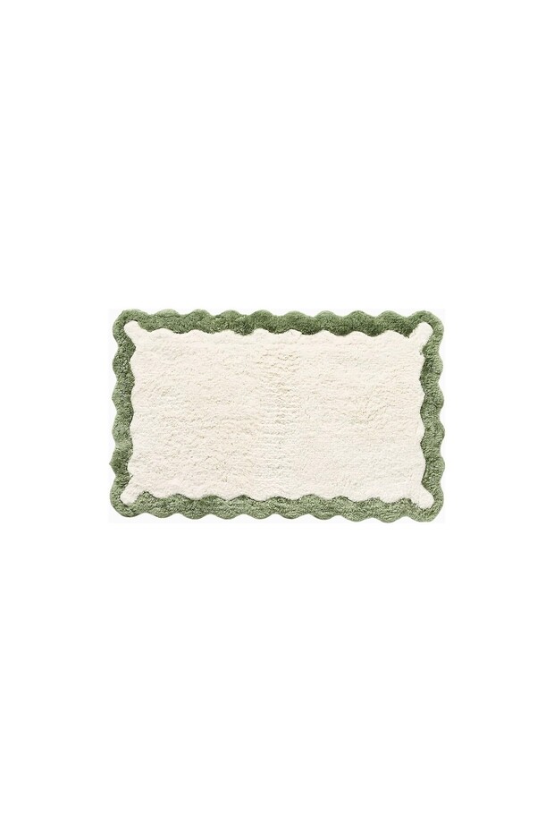 Ernestine Decorative Comb-Edge Cotton Bath Mat