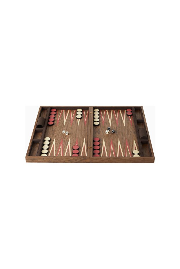 L’Objet X Fortuny Collectible Wooden Backgammon Set Red