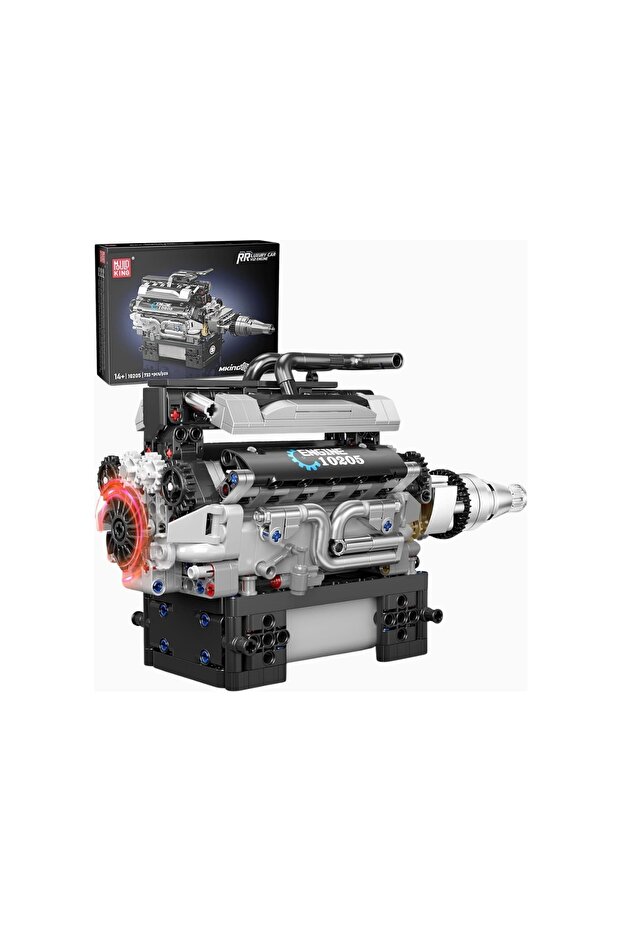 Mould King 10205 V12 Engine Model 733 Piece Luxury Building Set