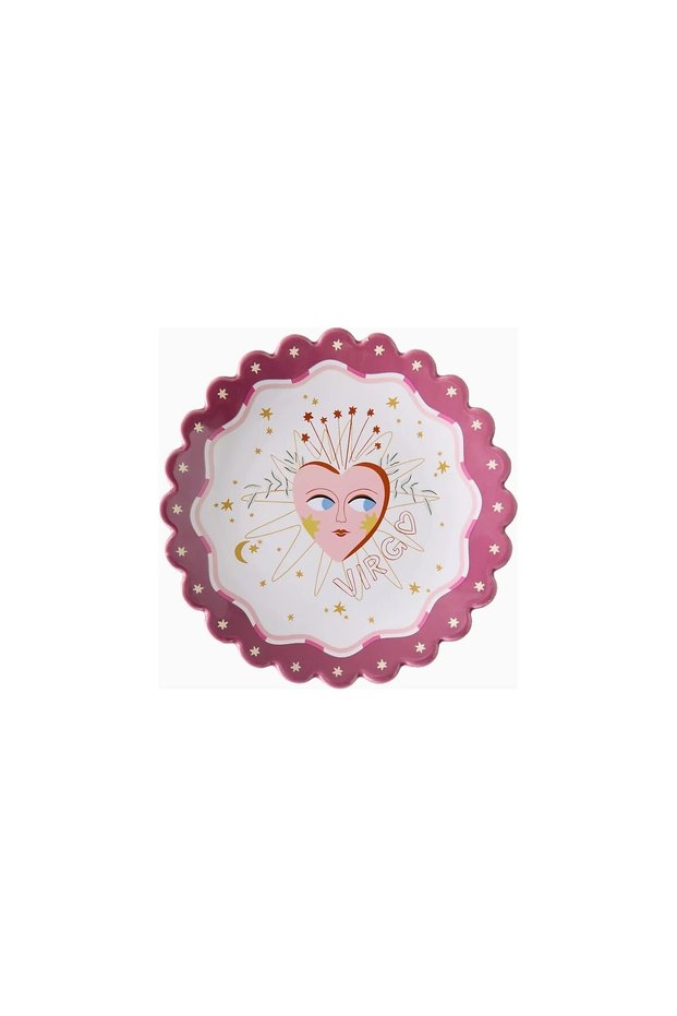 All the Luck in the World Zodiac Patterned Ceramic Plate - Virgo