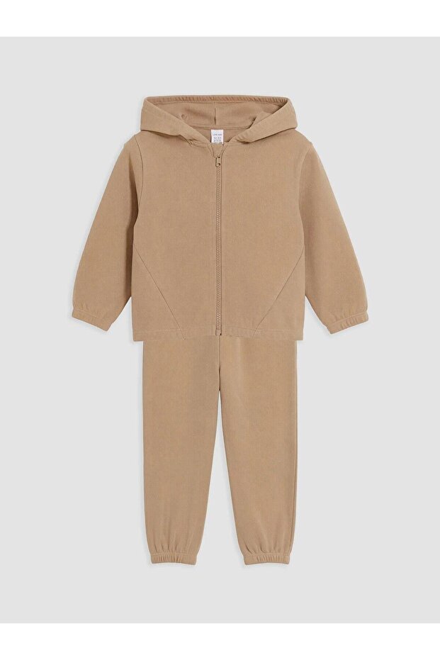 Zippered Hooded Baby Boy Tracksuit Set (W6)