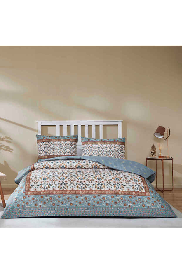 Beira Ranforce Double Duvet Cover Set Blue