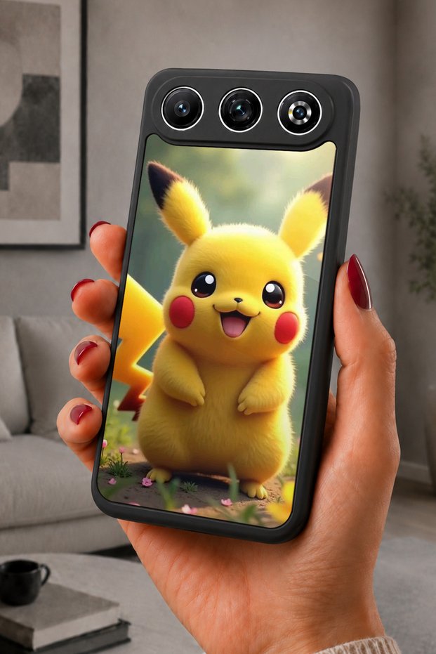 Gm 26 Compatible Printed, Matte Black, Soft Silicone, Protective, Shock-Absorbing Cover, Case