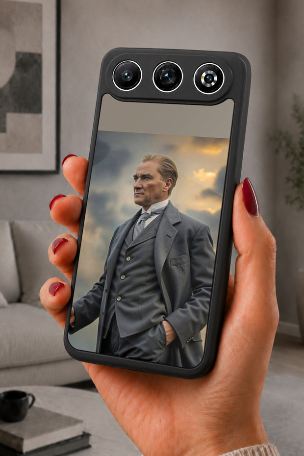 Gm 26 Compatible Printed, Matte Black, Soft Silicone, Protective, Shock-Absorbing Cover, Case
