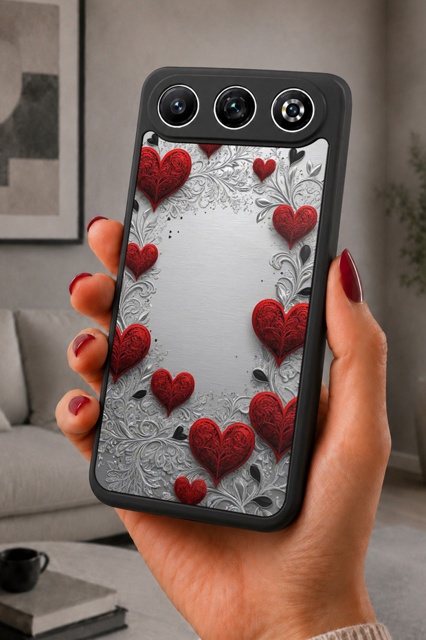 Gm 26 Compatible Printed, Matte Black, Soft Silicone, Protective, Shock-Absorbing Cover, Case