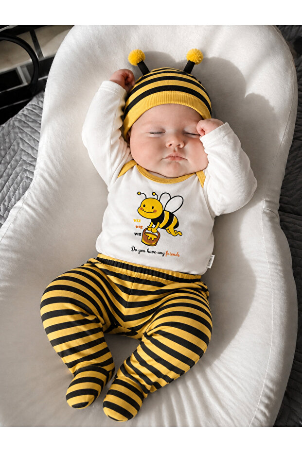 100% Cotton Long Sleeve Seasonal Combed Cotton Baby Set of 3 / 3-6 Months Bodysuit Set
