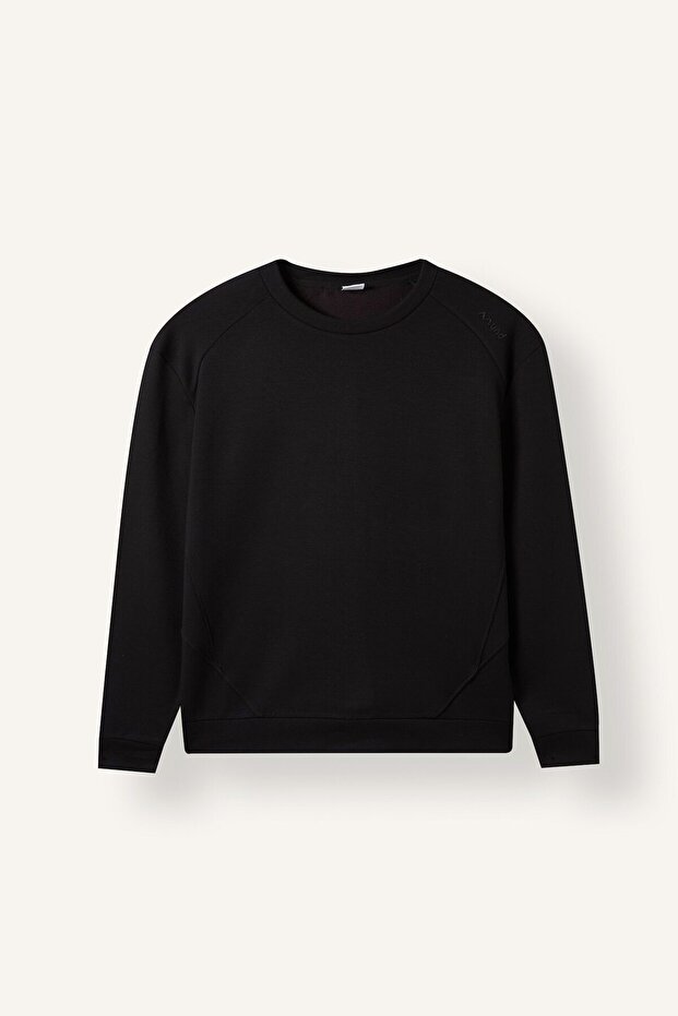 Standard Fit Crew Neck Sweatshirt with Stitching Detail and Printed Design I0568Ax26Wn