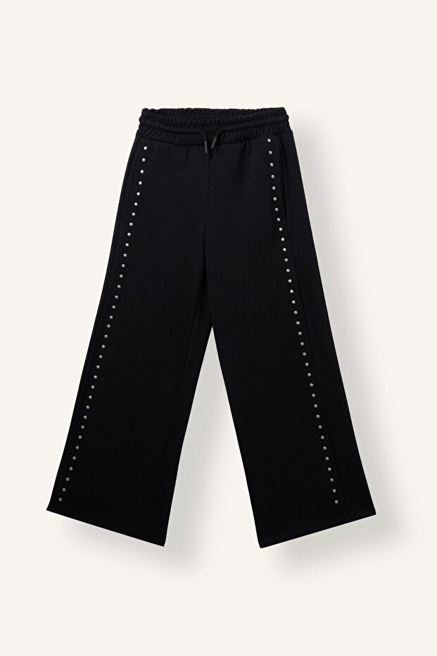 Stone Detailed Wide Leg Sweatpants for Girls I6202A826Wn