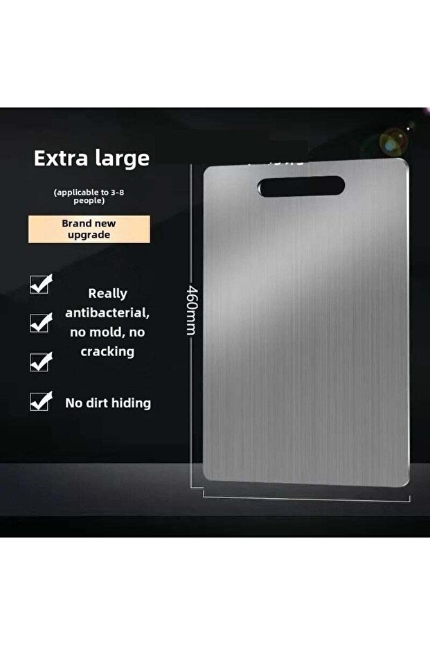 Antibacterial Stainless Steel Cutting Board 30*46cm extra large size