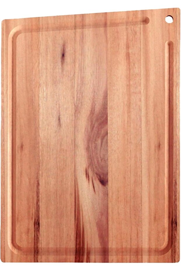 Rectangular Wood Cutting Board with Natural Finish