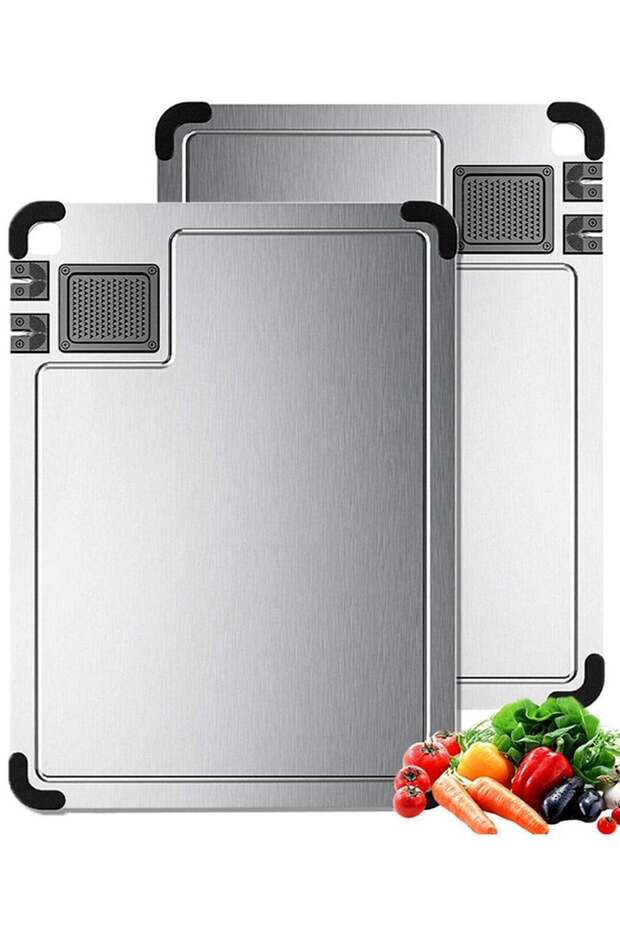 Kitchen Cutting Board, 304 Stainless Steel, 39x28CM（1pack)）