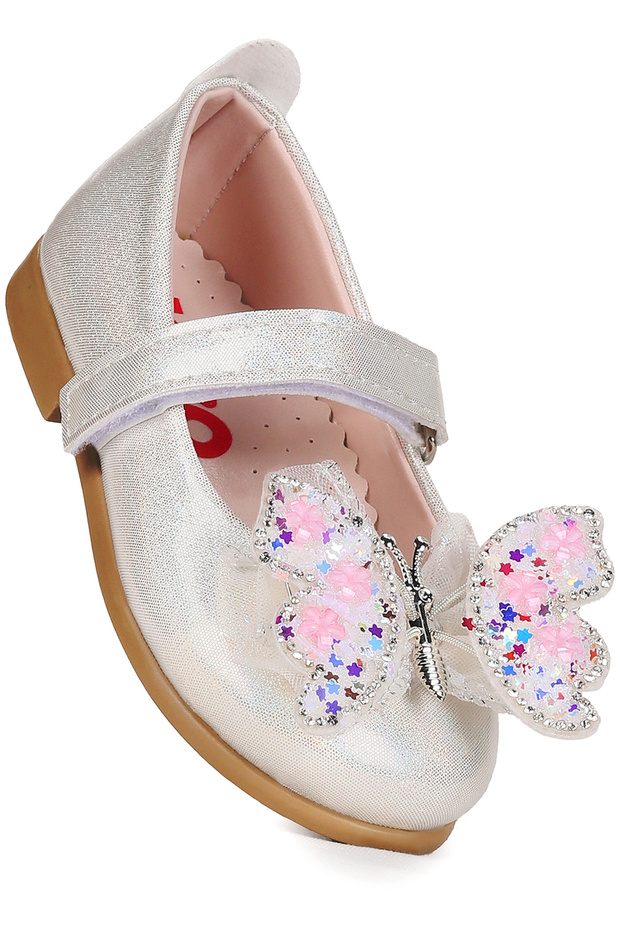 Fly Velcro Butterfly Accessory Girls' Ballerina Shoes