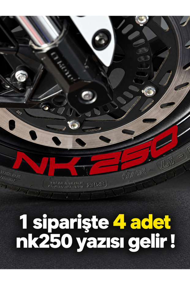 Lettering Sticker for Nk250 Wheel Rim in Various Sizes for Cfmoto Nk250 (Take 4 Pieces from 1 Pack)