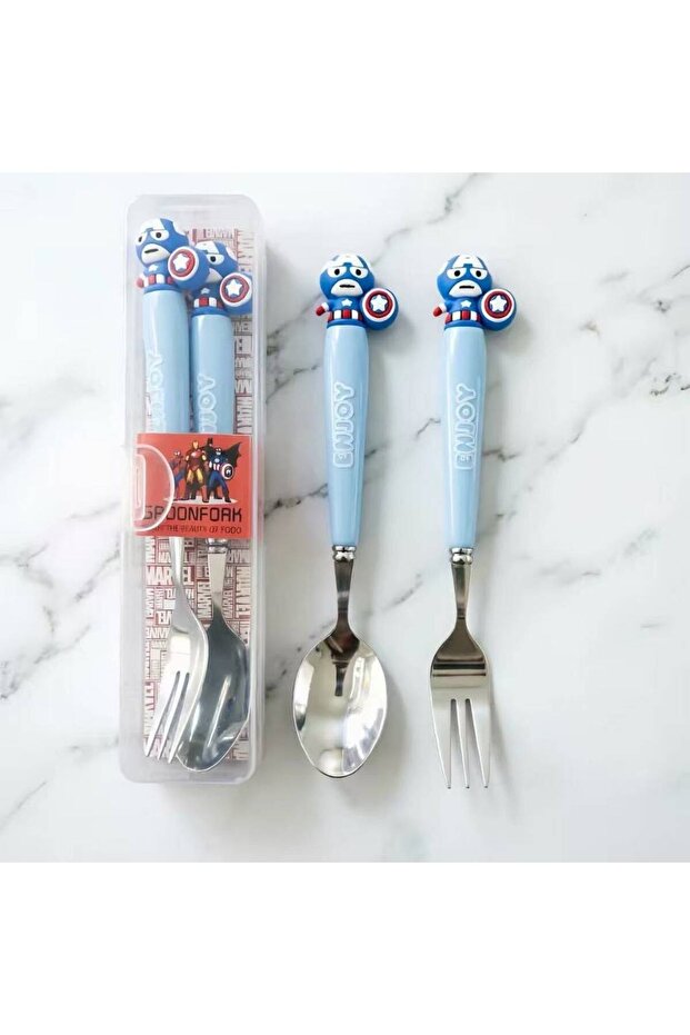 Spoon Set kids Cute SUPER HERO