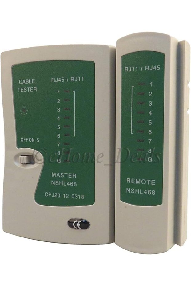 أداة اختبار كابلات شبكة إيثرنت RJ45 CAT5e CAT6e RJ11 RJ12
