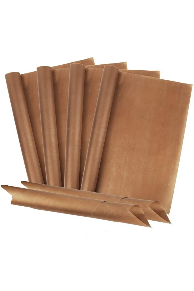 Nostick Mangal Barbecue Grill Oven Paper Washable Mat - Meat Cooking Paper - Brown (Pack of 4)