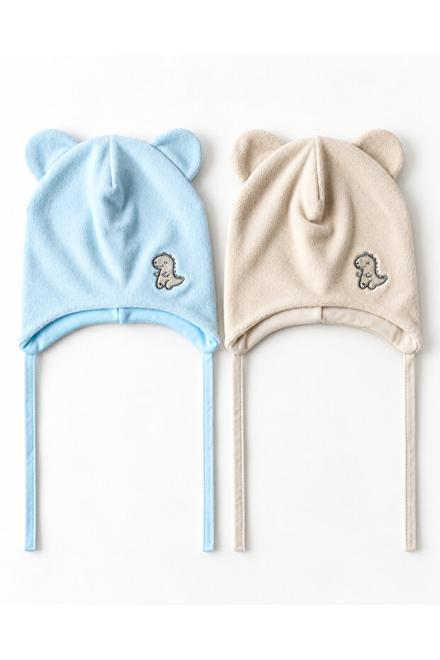 Fleece on the Outside, 100% Cotton on the Inside, 2-Pack Baby Beanie