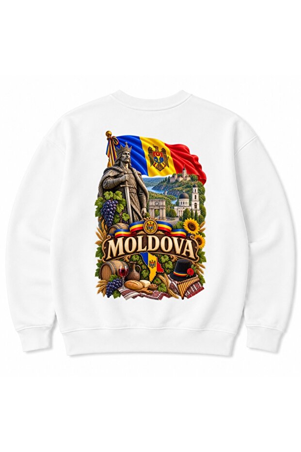 Moldova Cultural Mosaic Landmarks & Traditions Graphic Sweatshirt