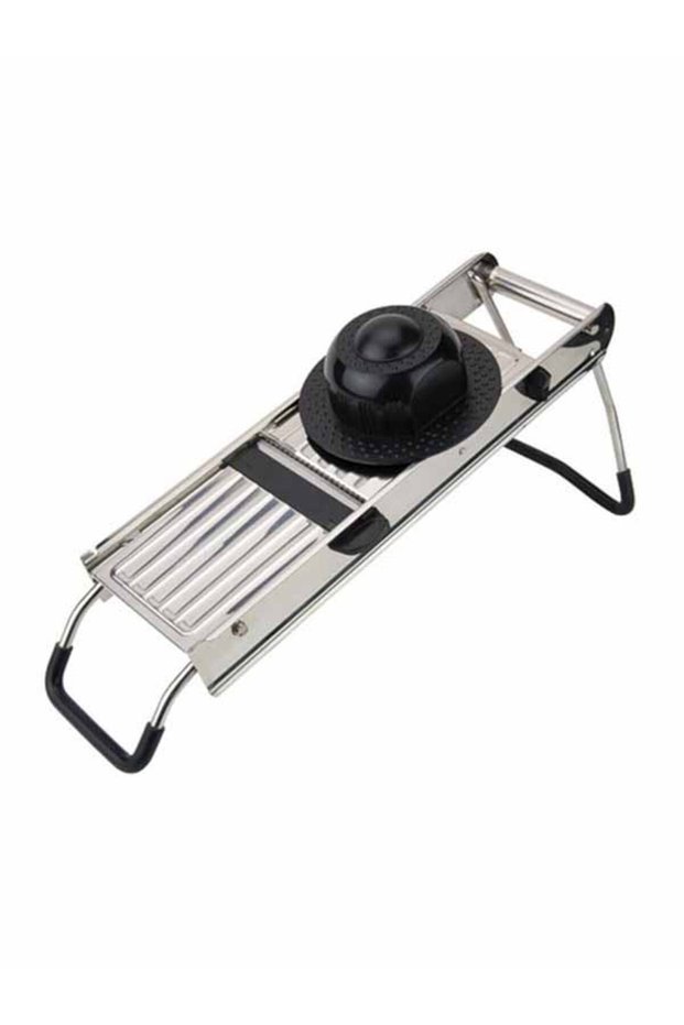 Professional Mandolin Vegetable Slicer – 18/10 Stainless Steel, 5 Interchangeable Blades, Adjustable Thickness, 40×14 cm