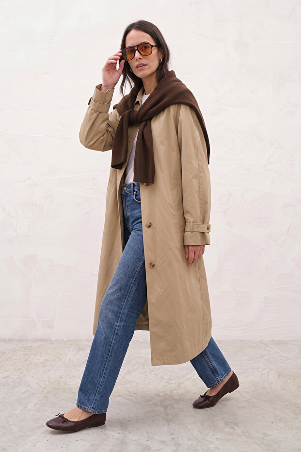 Women's Knitted Scarf Square Form Shoulder Shawl Brown 27W5007