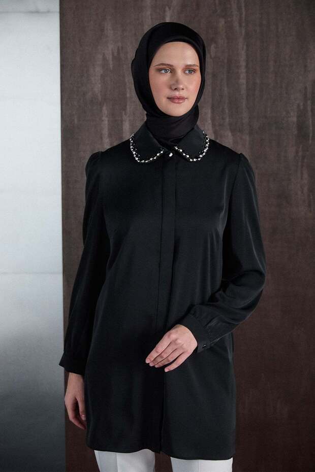 Taş İşlemeli Bebe Yaka Tunik