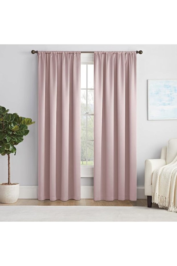 Solid Thermapanel Single Window Curtain Panel, 54 in x 54 in, Taupe