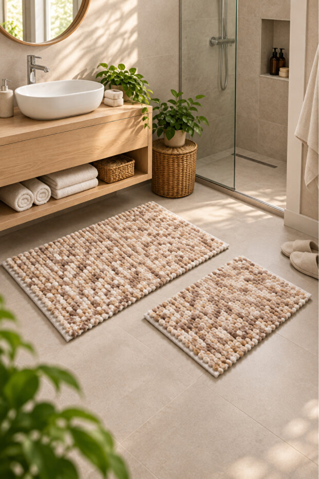 Juli Micro 2-Piece Bathroom Mat Set 60X90 cm - 40X60 cm
