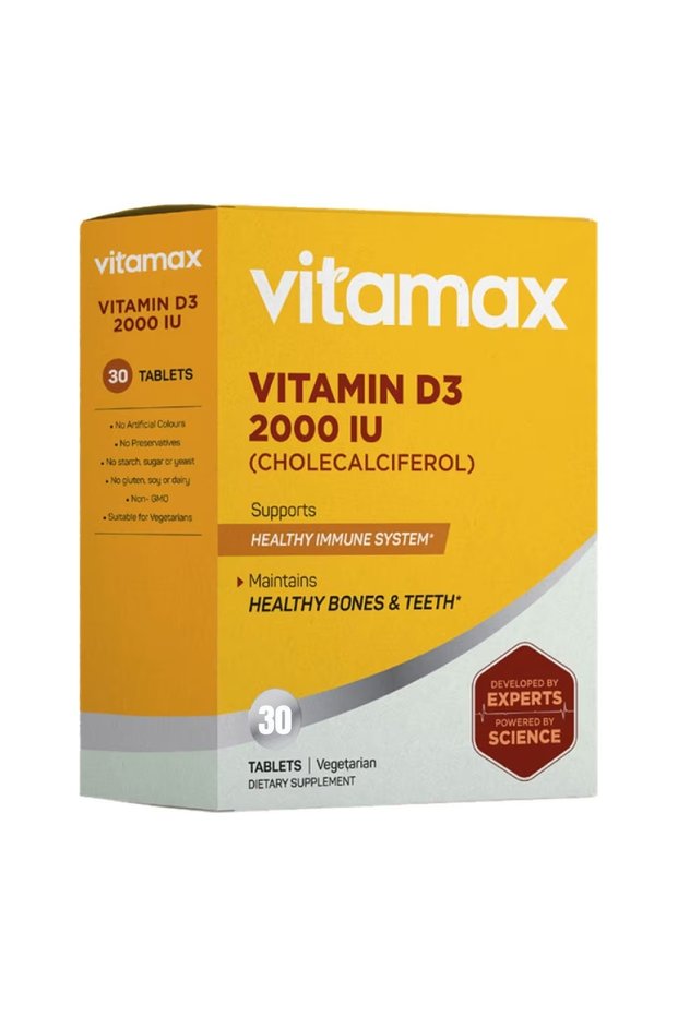 Vitamin D3 2000 IU Vegetarian Tablet For Healthy Bone & Teeth, Pack of 60's