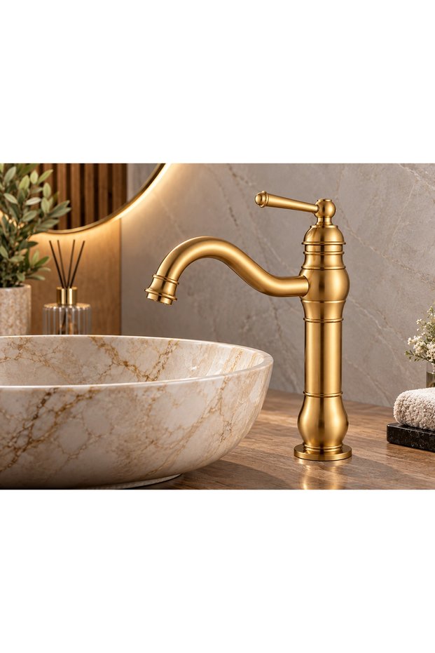 Retro Bowl Sink Faucet Matte Gold