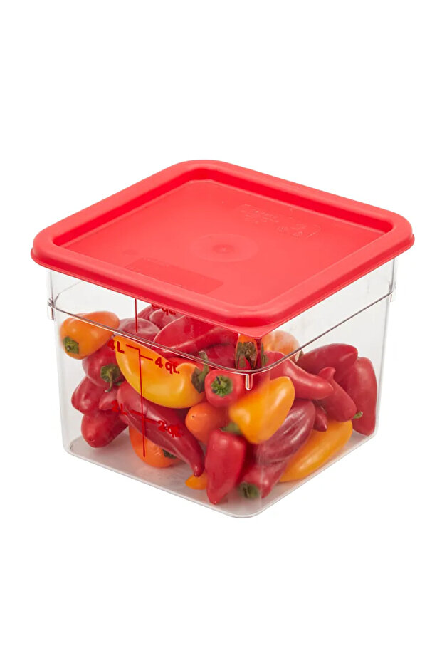 CamSquares® Classic Food Storage Container with Lid – 6 Qt (5.7L) Clear Camwear® - 6SFSCW135