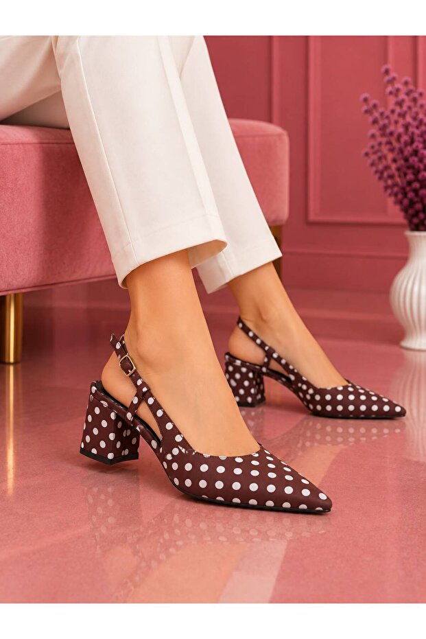 Short Heeled Casual Classic Polka Dot Women's Shoes